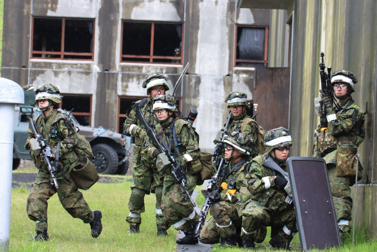 第34普通科連隊 が実施した中隊等訓練検閲（後段）の様子 市街地