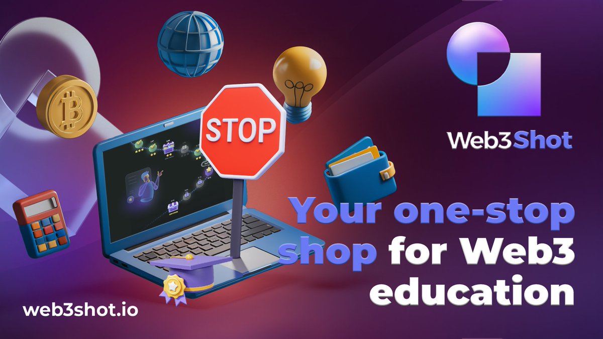 📝#Web3Shot is your one-stop shop for #Web3 education!

🧠Learn from experts, build your knowledge step-by-step, & gain practical skills.

🪩Join the movement & be part of the next generation of the internet!

$W3S