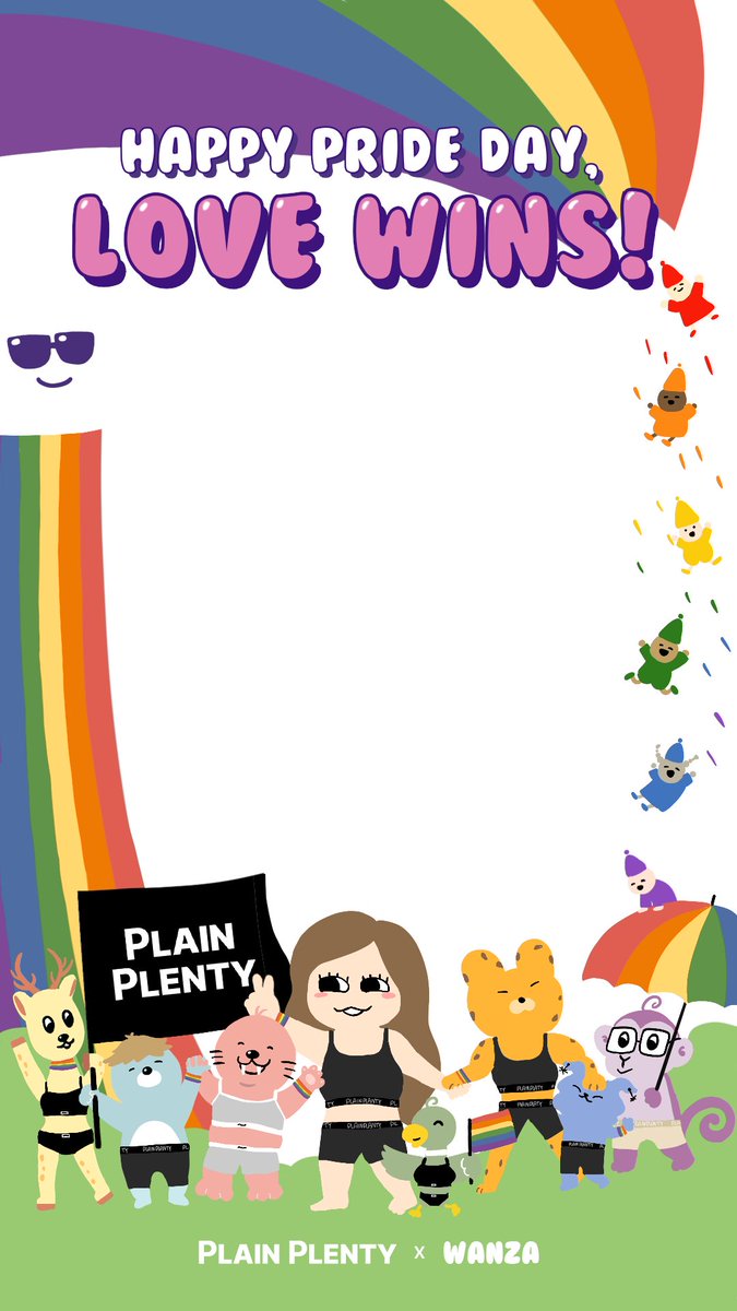 soonotsue's tweet image. 🏳️‍🌈LOVE WINS🏳️‍🌈 여성 이너웨어 브랜드 플레인플렌티(
@plainplenty)와 웹툰 작가 완자가 이번 프라이드 먼스를 맞이해서 콜라보 작업을 했습니다! 내일 퀴퍼에서 LOVE WINS 필터로 즐거운 여러분의 모습을 담아보세요! 필터 사용법은 영상을 참고해주세요! (요약: LOVE WINS라고 검색하면 됩니다!)