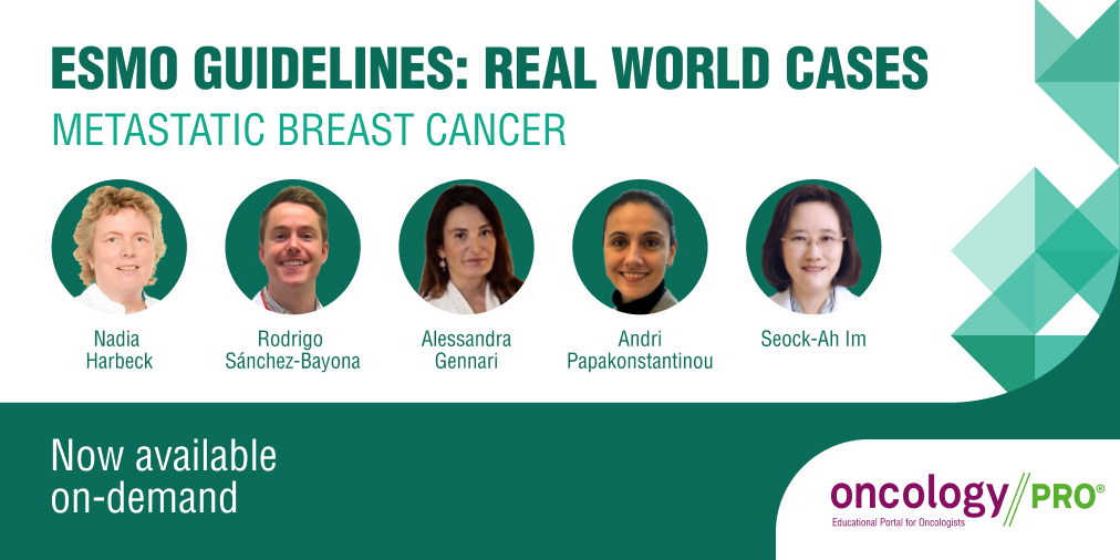 📣 Listen to international experts treating real-world cases and get real insights based on the #ESMOGuidelines applicable to your daily practice. Access with your ESMO account: 🔗ow.ly/B5zQ50S3LON @Prof_Nadia_H @Rodrosb @ALEDIGNUS12 @AndriPapakonst