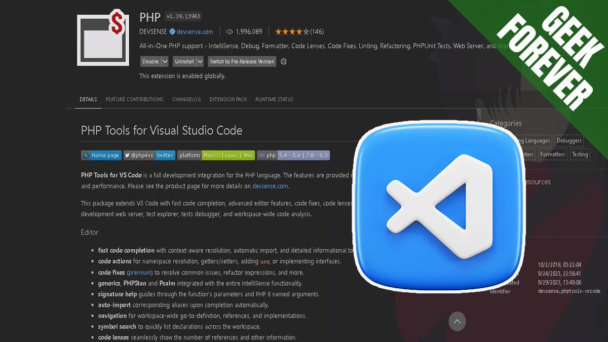 GeekForever12's tweet image. ⚙️VS Code Default Formatter (PHP Tools)
youtu.be/HhpuPItGMnk?si…
 #vscode #phptools #geekforever