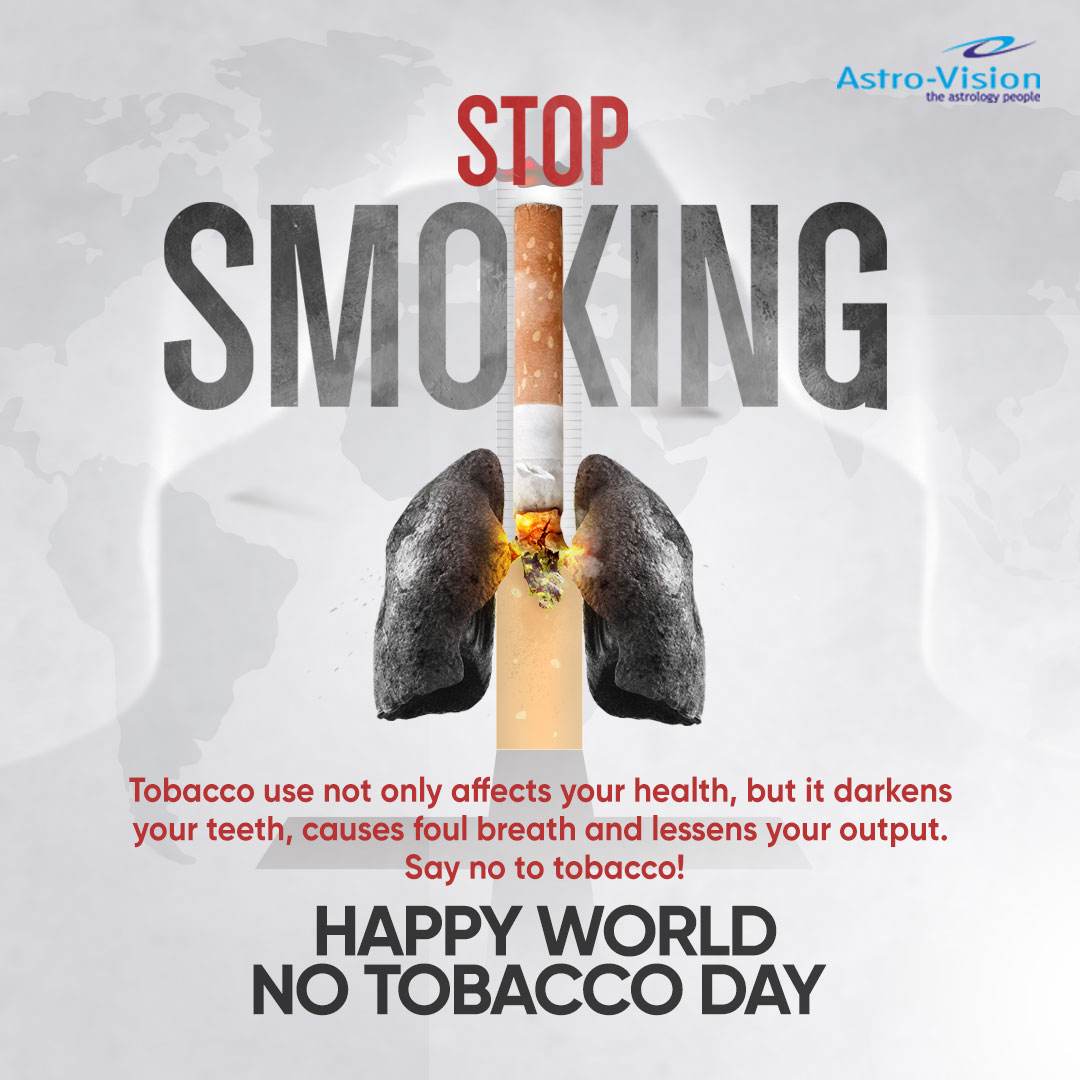 Astro_Vision's tweet image. Take a stand for your health! Happy World No Tobacco Day! 🚭 Together, let's say no to tobacco for a healthier future.

#Astrovision #TheAstrologyPeople #WorldNoTobaccoDay #TobaccoFreeLife #SayNoToSmoking #QuitSmoking