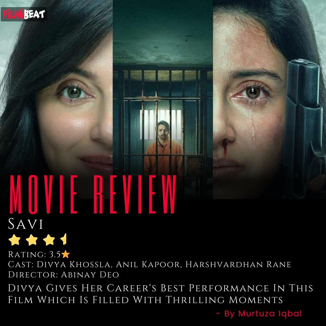 🌟 Dive into the electrifying world of Divya Khossla's career-defining performance alongside Anil Kapoor and Harshvardhan Rane in this thrilling cinematic masterpiece! 🎬✨ Read more at: filmibeat.com/bollywood/revi… #Savi #SaviReview #DivyaKhossla #AnilKapoor @TSeries @AnilKapoor