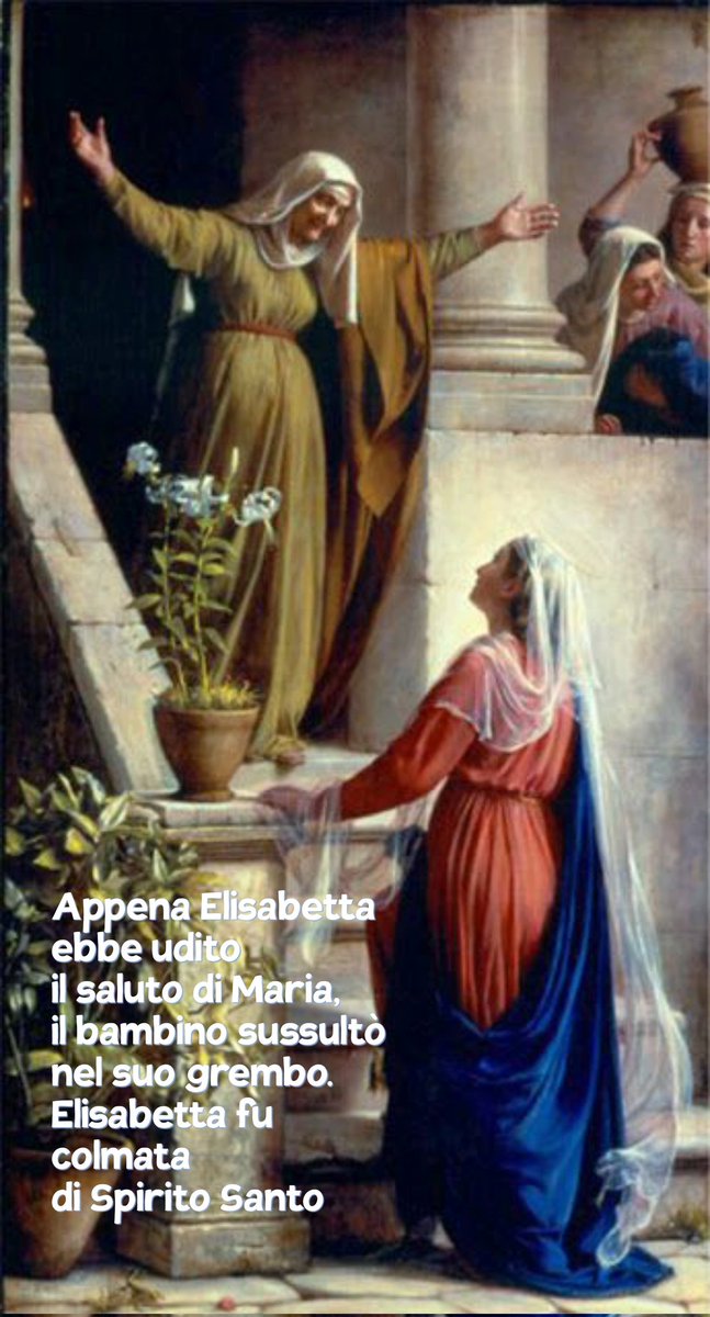 Festa della visita di Maria a Elisabetta; ci ricorda che ogni incontro, grazie a Dio, può essere festa
#Visitazione
#31maggio