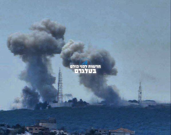 Currentreport1's tweet photo. ⚡️Right Now:

Hezbollah struck Israeli Branit barracks with 2 heavy burkan missiles.

Reports of heavy damage inside the site. https://t.co/0gBQK5gHWQ