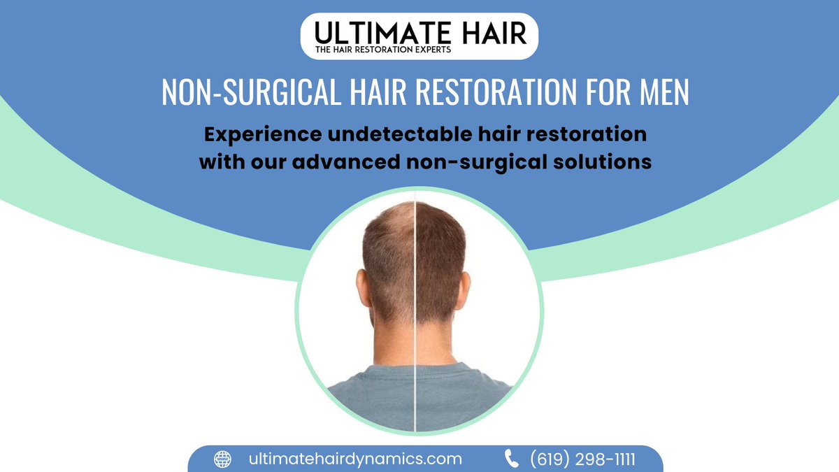 Transform Your Look with Non-Surgical Hair Restoration!

Schedule your free consultation now! ultimatehairdynamics.com/mens-solutions/  

#HairLossSolutions #NonSurgical #SanDiegoHairExperts #UltimateHairDynamics  #hairlosstreatment #hairlosssolution #hairtreatment