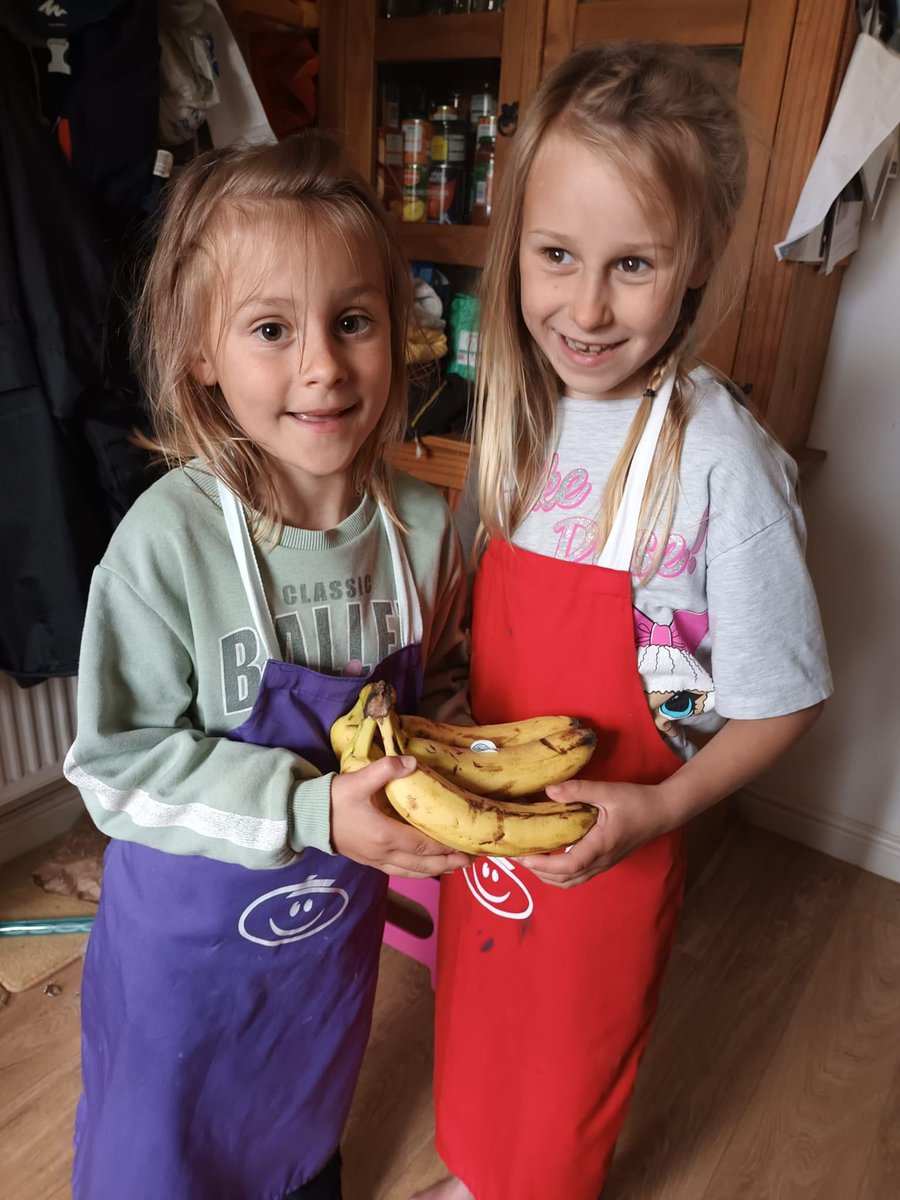 Budding bakers Ruby &amp; Freya Year 2 have received endless orders for their banana bread! Thank you for taking part in the £20.24 challenge girls 🍌🥮