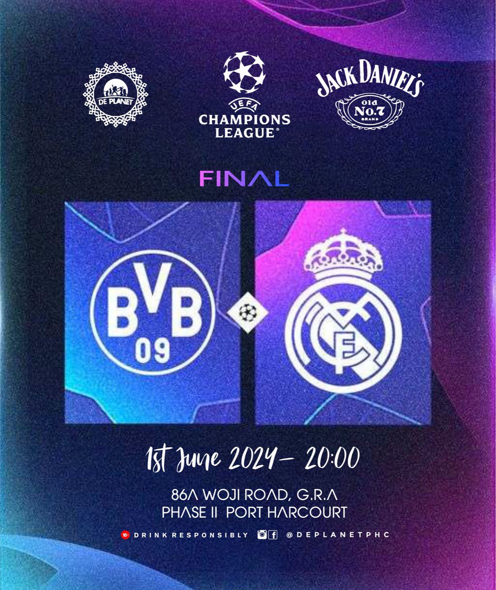 Exciting times ahead! Hala Madrid! Watching the UEFA Champions League final is best shared with fellow fans. Enjoy the match and the camaraderie!
#ChampionsLeagueFinal #DWECwinery #DePlanetPHC #DIVEparty  #FREEswimming #JBIF #Soul&BlueTue #phcity #Music #Party