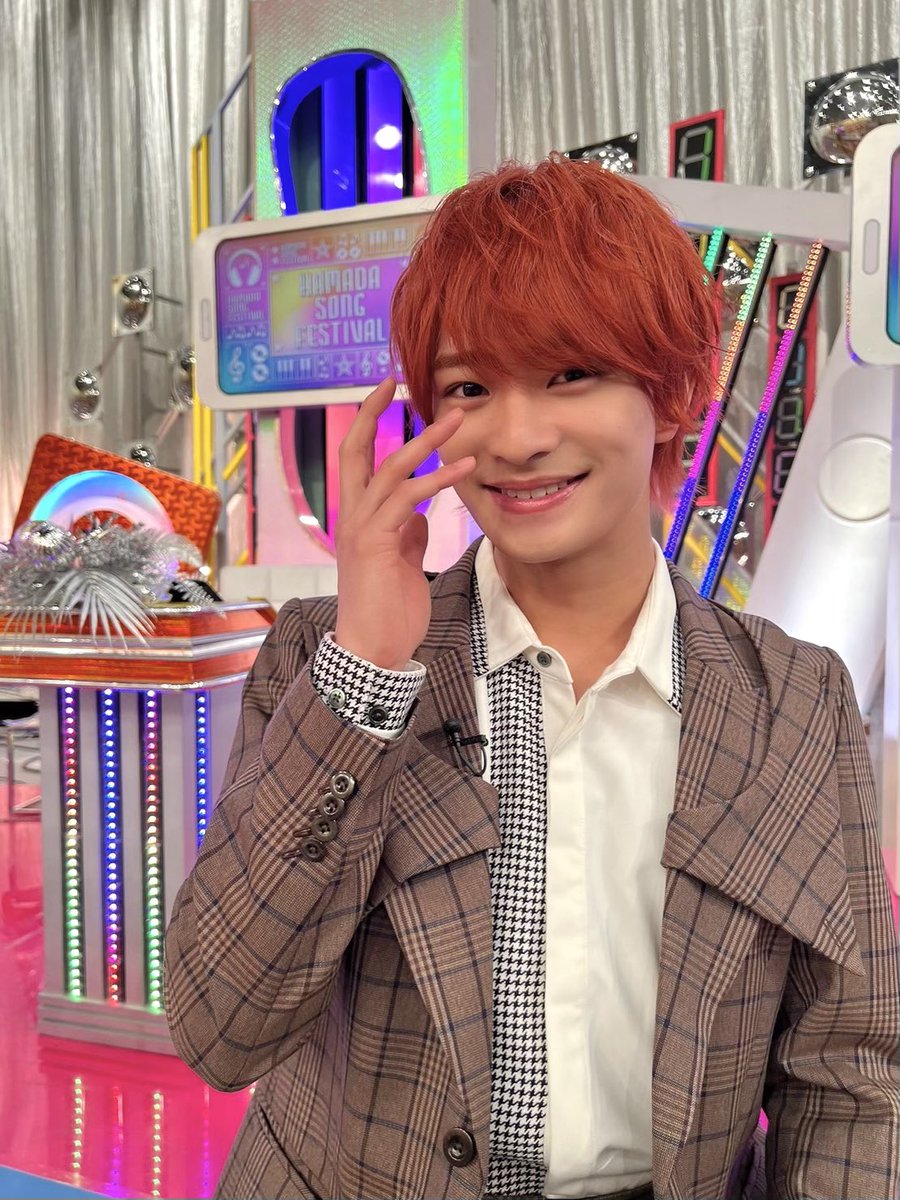 jr_official_X's tweet photo. 今日19:00から放送の
『 #オオカミ少年 #ハマダ歌謡祭 』
に #浮所飛貴 が出演します🎙️🧡

ぜひご覧ください🥰

#美少年 https://t.co/jBFjia1ljj