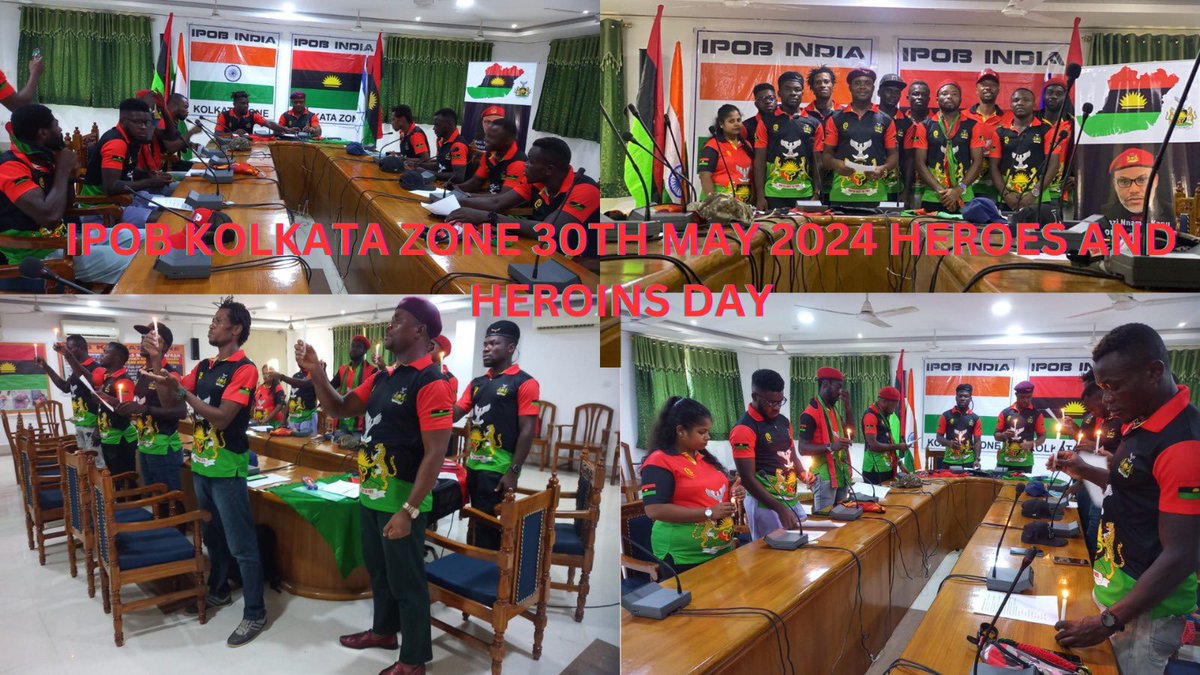 IpobIndia's tweet photo. 30th May 2024#IPOB Kolkata Zone# Remembrance Day# heroes and heroines day set aside to remember all our fallen heroes..##Freemazinnamdikanu#BiafraRestoration#Referendum# https://t.co/2WRGqtBQHs