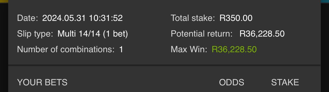 Who wants R36228 today with 100 odds?
Like and Retweet this to confirm if you want it asap🤑

Let’s win 🙏🏾