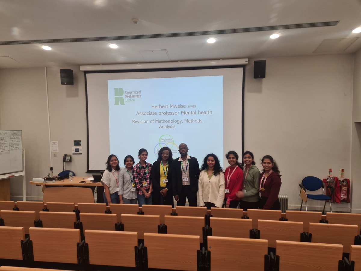 Herbert Mwebe (@herbertmweb) on Twitter photo With the Feb cohort this morning. What a lovely bunch these lot are, as we draw to the end of module teaching, they have grown in knowledge and confidence -Evidence Based Practice <a href="/RoehamptonUni/">Uni of Roehampton</a> With the Feb cohort this morning. What a lovely bunch these lot are, as we draw to the end of module teaching, they have grown in knowledge and confidence -Evidence Based Practice <a href="/RoehamptonUni/">Uni of Roehampton</a>