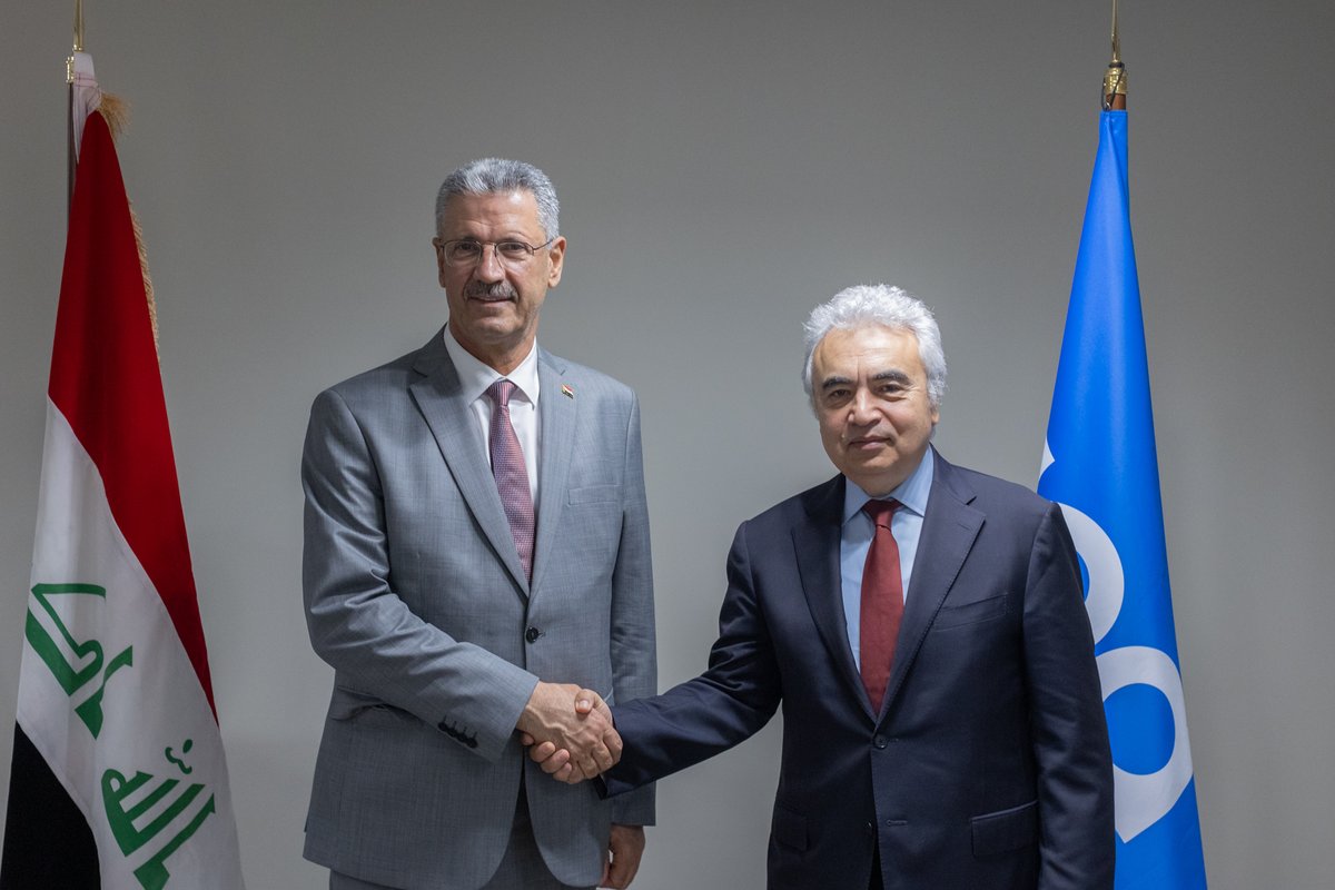 Delighted to host Iraq’s Deputy Prime Minister for Energy Affairs & Minister of Oil Hayan Abdul Ghani Alsawad 🇮🇶 at @IEA HQ in Paris today We discussed further strengthening IEA-Iraq cooperation as well as recent developments in global energy markets