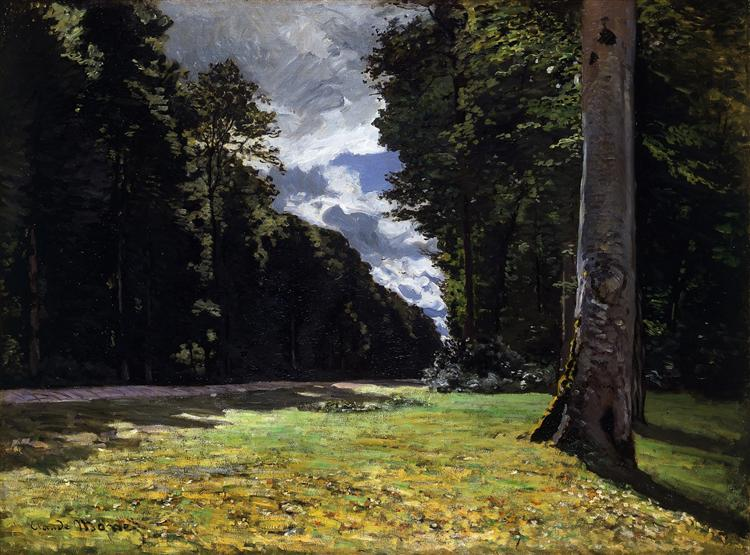 The Pave de Chailly in the Fontainbleau Forest Claude Monet Date: 1865 Style: Impressionism Genre: landscape
