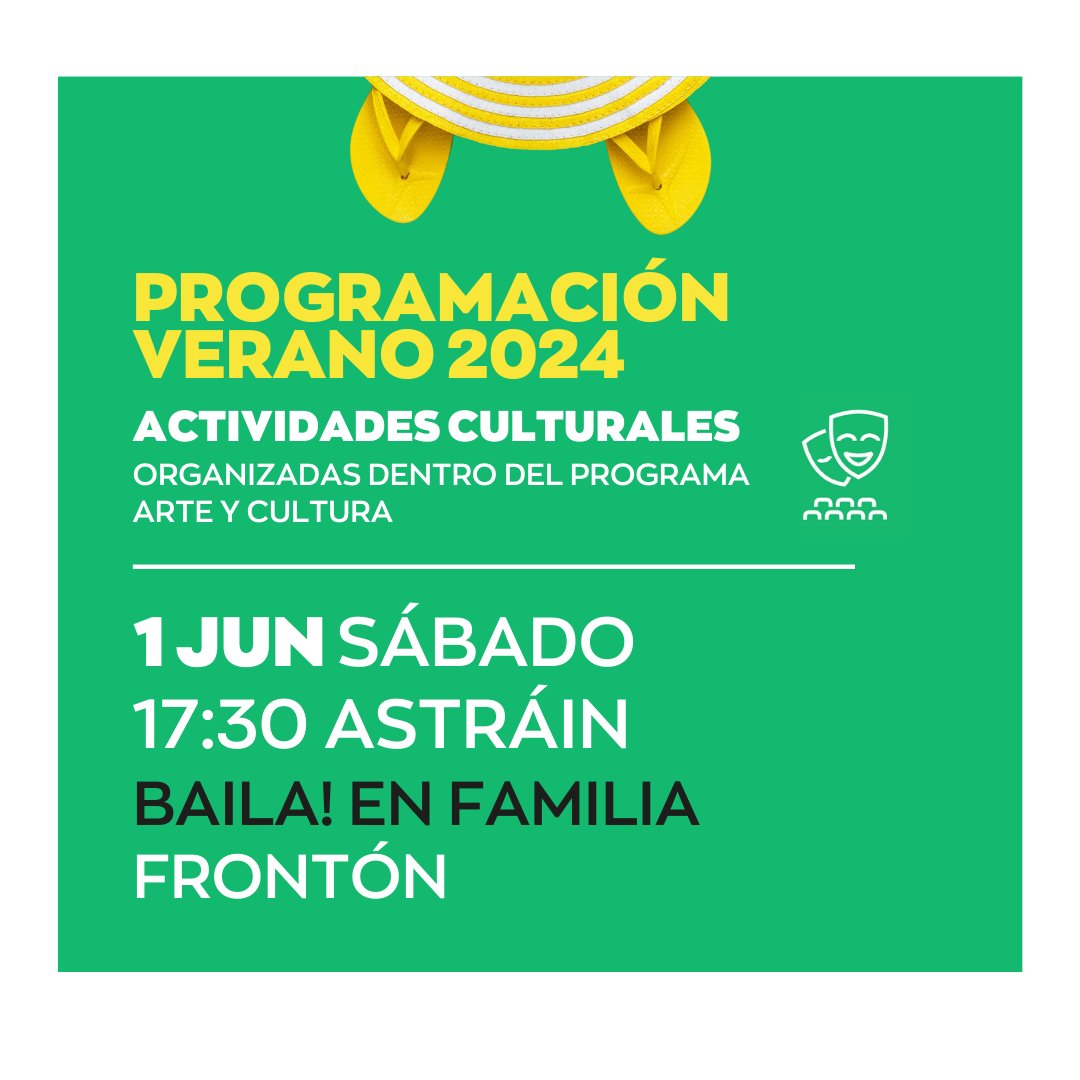 ¡Actividades culturales en la Cendea de Cizur!

📅 Mañana a las 17:30h, te esperamos en el frontón de ASTRÁIN para la actividad: BAILA! EN FAMILIA. 💃🕺

Una oportunidad perfecta para disfrutar en familia, mover el cuerpo y pasar un rato divertido juntos. ¡No te lo pierdas! 🎶