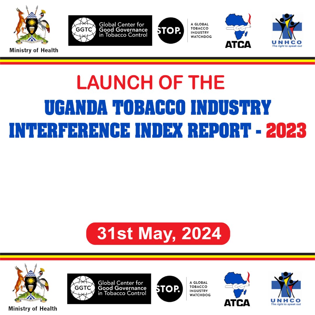 Today we launch Uganda's Tobacco Industry Interference Index. #Uganda ranked 7th slipping 2 notches in the rankings from 5th due to presence of TI sponsored Corporate Social Responsibilty activities endorsed by government and trade unions @TheGGTC @AfricaNoTobacco @MinofHealthUG