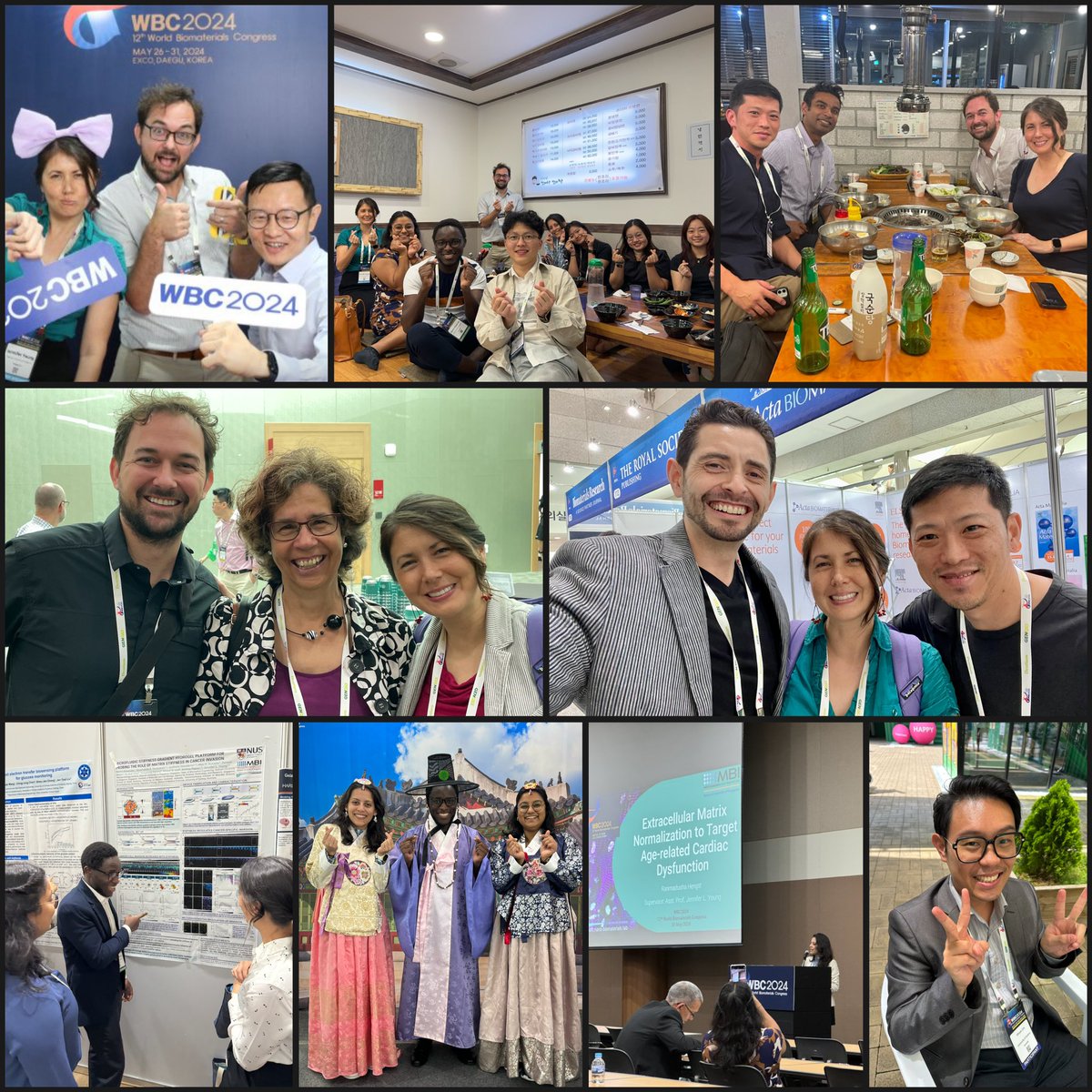 What a whirlwind week @wbc2024 of stellar science, friends & fun! 

So proud of @ranmadusha & @MartinKiwanuka on their awesome presentations!🤩

Thx esp to @YuSukChoi & @shin_shinpark for organizing such cool #mechanobiology #ECM #biomaterials #WBC2024 sessions😎

@MBIsg @BME_NUS