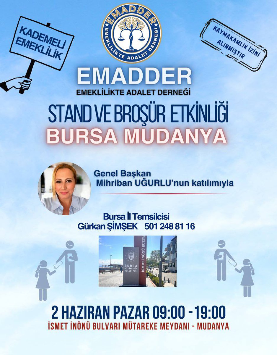 Adaletsizlik çözülene kadar mücadeleye devam !!

1 gün işe geç girdi diye akranlarından ve benzer primi olanlardan 17-20 yıl geç emekliliğe HAYIR !!! diyoruz…

Genel Başkanımızın katılımı ile 2 Haziran Pazar 09:00'da  Mudanya İsmet İnönü  bulvarı  Mütareke Meydanında stand