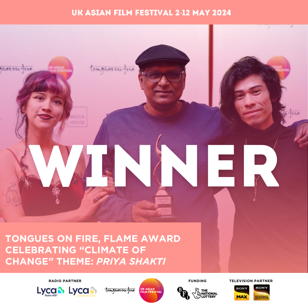 The award gala ceremony was an amazing evening with some incredible winners…

Congratulations to Priya Shakti for winning the Tongues on Fire, Flame Award for celebrating the “Climate of Change” theme.

On behalf of the team at UKAFF, well done on your incredible achievement.