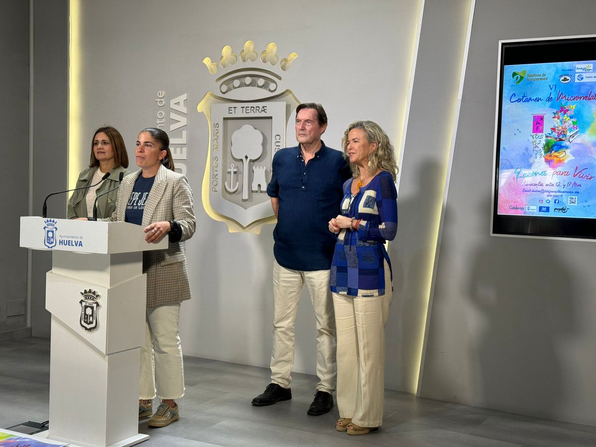 EspTelefono's tweet photo. Nuestro Teléfono de la Esperanza ha tenido el placer de presentar en una rueda de prensa su querido VI Certamen de Microrrelatos, en conexión con la Prevención del Suicidio 🗣️

¡Celebremos juntos este evento y ayúdanos a seguir publicitando este importante concurso! ✨ https://t.co/YW4YjZg9sc