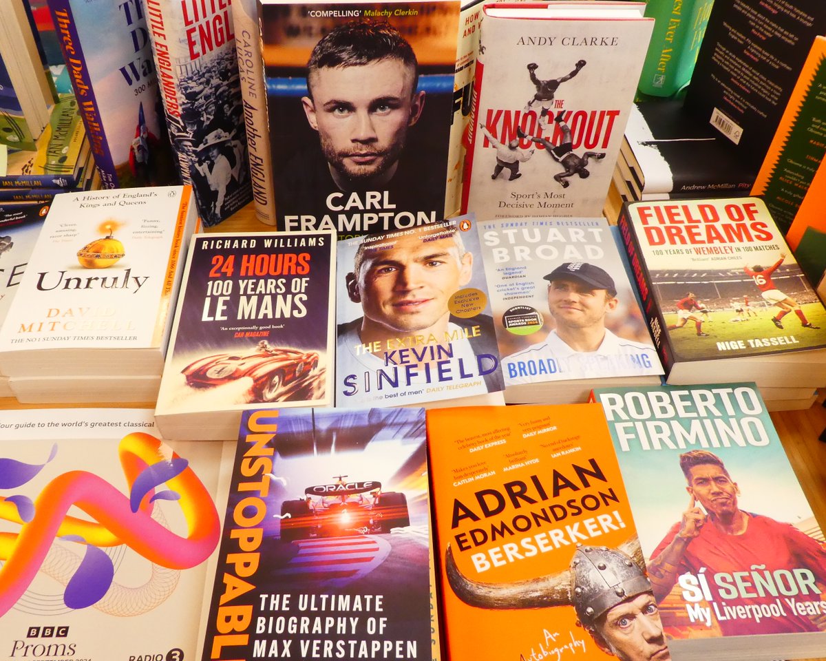 Sport! New and recent titles in store include @MrAndyClarke The Knockout, a host of fighters, trainers, contribute to a survey of the most impactful and dramatic moments in sport. Plus recent paperback editions from @nigetassell @StuartBroad8 @rwilliams1947 @RealCFrampton
