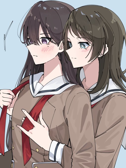 「2girls hair between eyes」 illustration images(Latest)