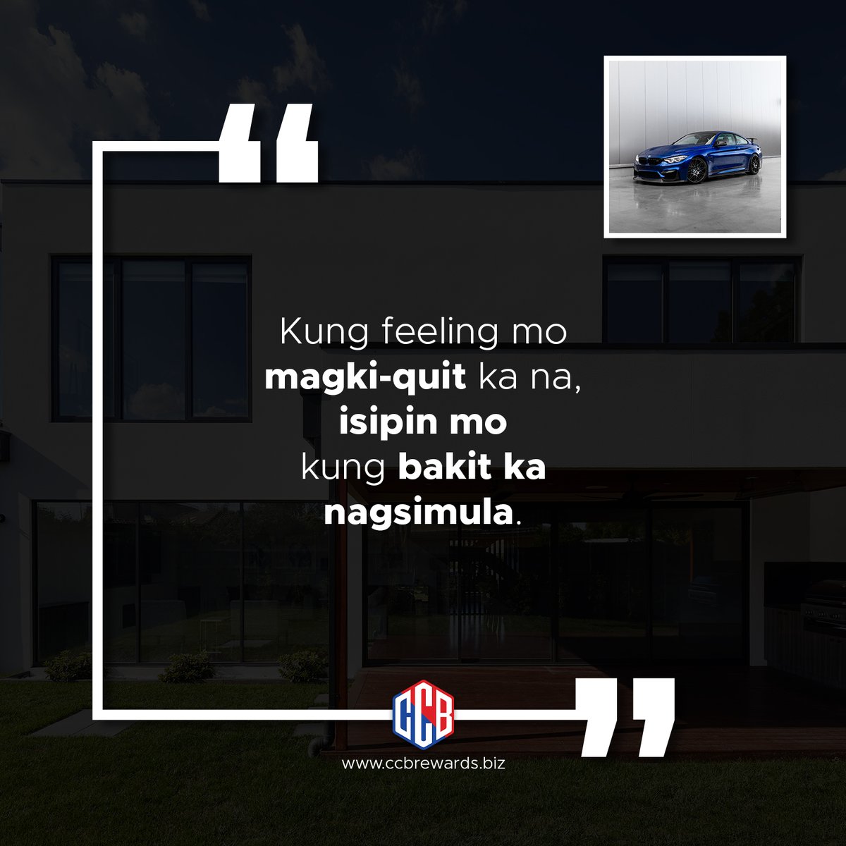 ccbrewards's tweet photo. "Kung feeling mo magki-quit ka na, isipin mo kung bakit ka nagsimula."

#ccb #cashback #ccbglobalrewards https://t.co/ZueetSqMqm