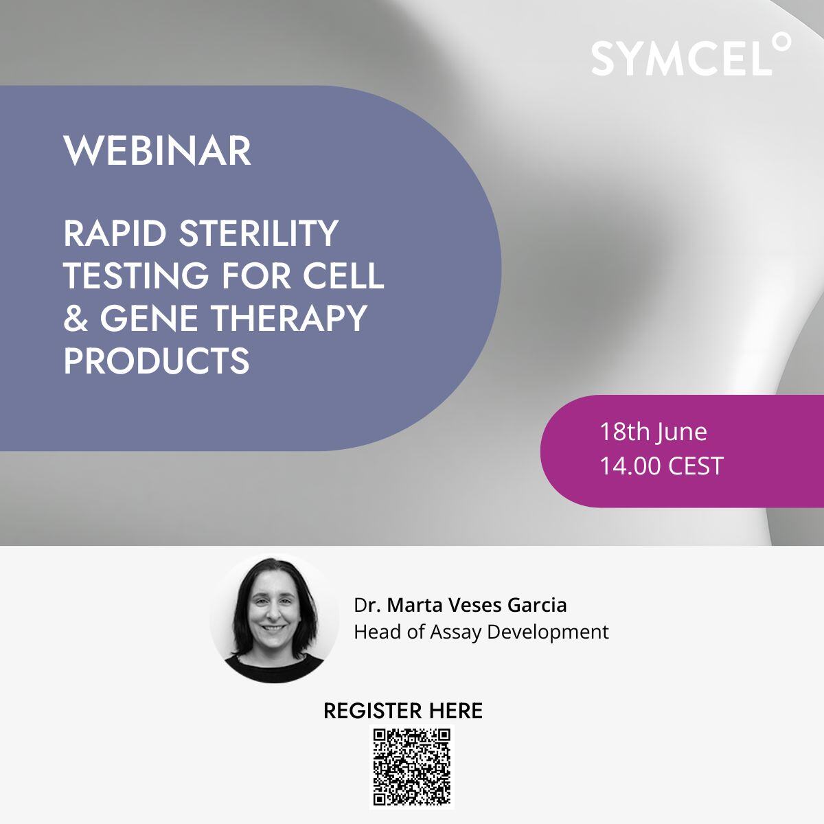 symcel's tweet image. You are invited to join our webinar: Rapid Sterility Testing for Cell and Gene Therapy Products. We will be live on June 18th at 14.00 CEST. 

eu1.hubs.ly/H09pzjV0

#RapidSterilityTesting #CellGeneTherapy #CGT #CRISPR #CART