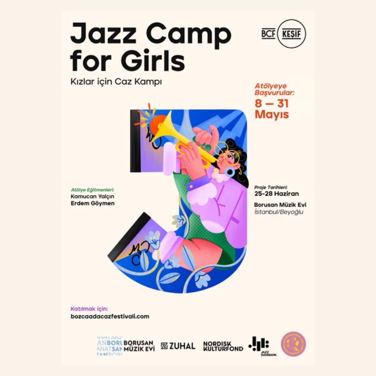 LoncaWorks's tweet photo. 🌟Jazz Camp for Girls🎷

🎶 As the Lonca Community, we support girls' education and we want to share an amazing event with you. Bozcaada Jazz Festival will organize its educational program Jazz Camp for Girls for the second time this June. https://t.co/Adlh8GfPqe