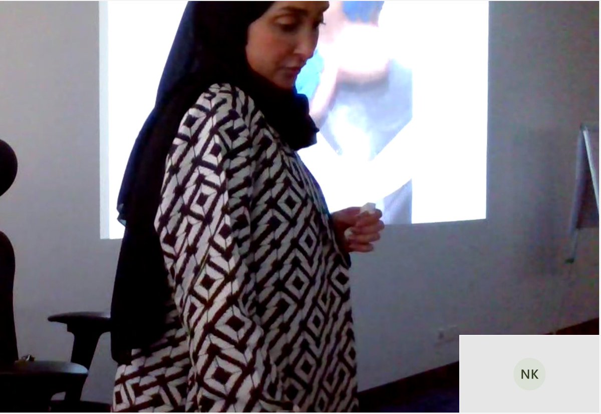 NKhoumais's tweet image. Mrs. Amal Alajmi and Mrs. Zahida AlZaben, senior #mammography #technologists, discussed the basic steps of positioning patients for #screening and #diagnostic mammography and how to position difficult cases.