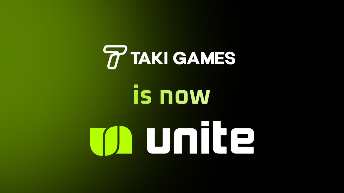 Announcement: Taki Games is rebranding to Unite @uniteio is the next  evolution of web3 mobile gaming infrastructure, launching the first Layer 3  blockchain solution dedicated to mass-market mobile games. With over 100
