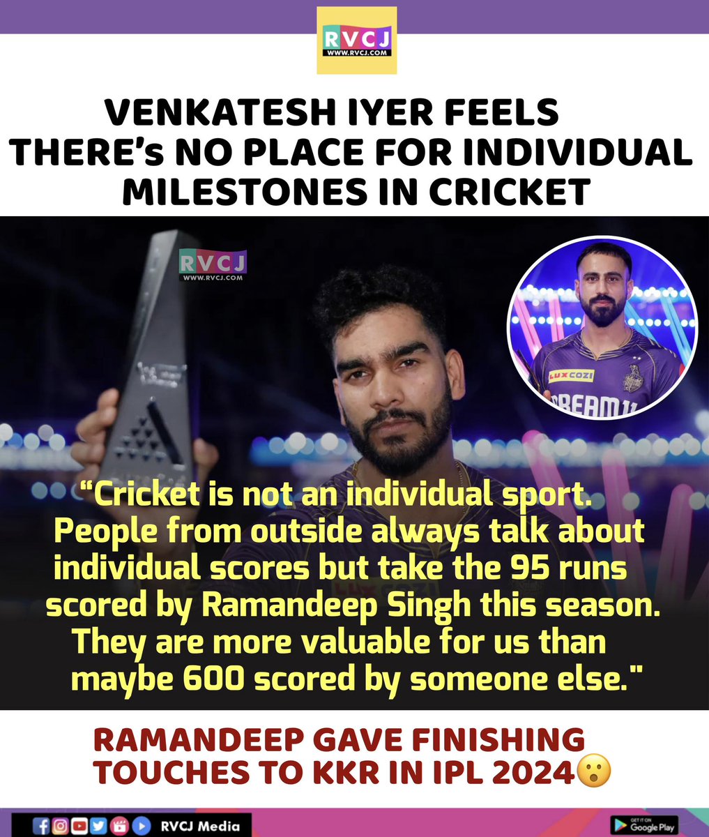 RVCJ_FB's tweet photo. Venkatesh Iyer on Individual Milestones https://t.co/a6FFGVbsxk