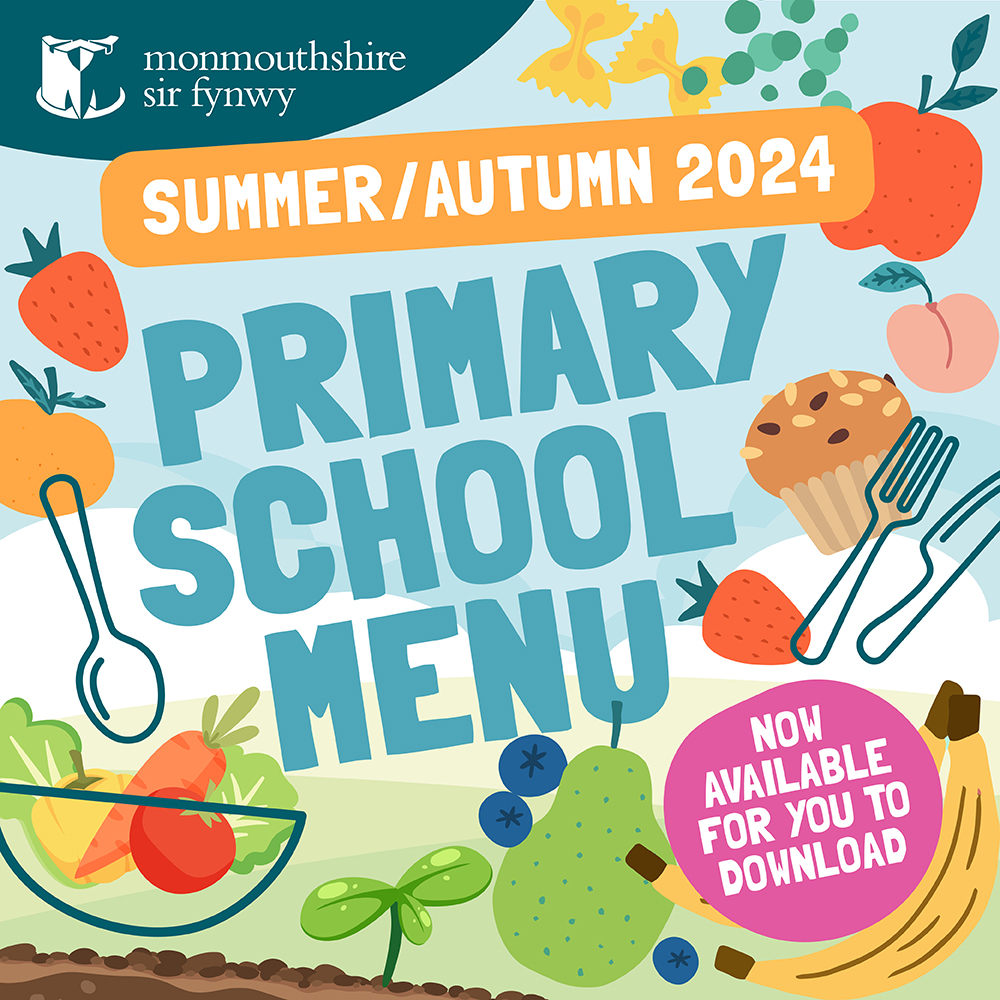 🍽️ ‘Cutlery at the ready!’ Please visit 👉 monmouthshire.gov.uk/school-meals/ to download the current menu for primary schools 😋
