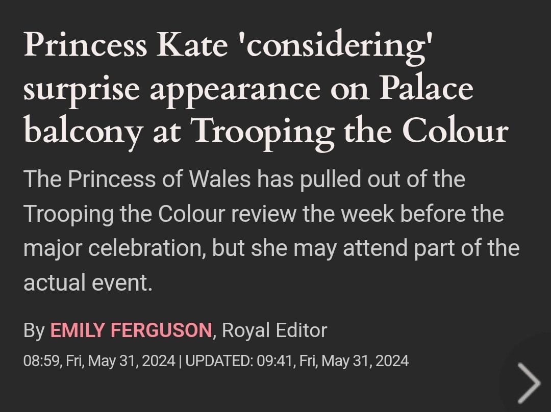 NSome1ne's tweet image. 👇🏽👇🏽👇🏽🙄🙄🙄🙄

Anyway, according to the BM👇🏽.

#KateMiddleton
#TroopingTheColor

.....
(#MeghanMarkle #PrinceHarry)
