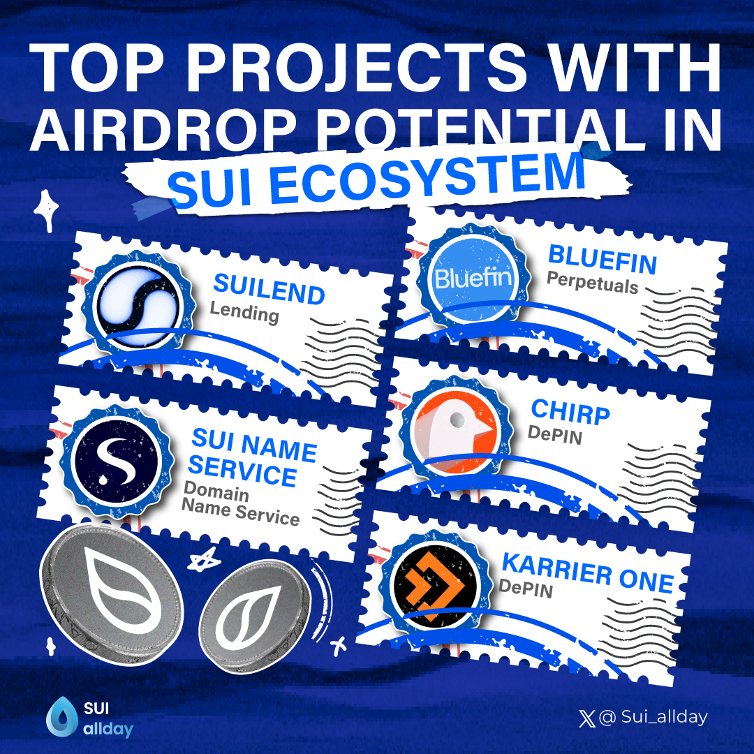 Sui_allday's tweet image. 💰 TOP PROJECTS WITH AIRDROP POTENTIAL IN SUI ECOSYSTEM

There are yet uncovered hidden gems, waiting to launch their token for airdrop hunters

Join me as we uncover them together 🧵

#Sui #airdrop #Sui_allday