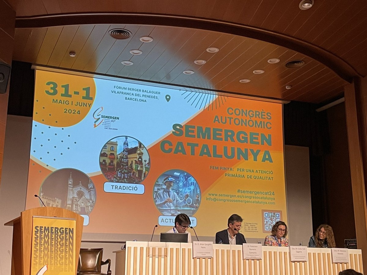 Avui som al Congrés de <a href="/SEMERGEN_CAT/">SEMERGEN Catalunya</a> que s'organitza a Vilafranca del Penedès. La presidenta de la Junta comarcal <a href="/CoMBAltPenedes/">CoMB Alt Penedès</a>, Mariona Monera (<a href="/marionamonera/">Mariona Monera</a>), ha participat en la sessió inaugural.
 #semergencat24