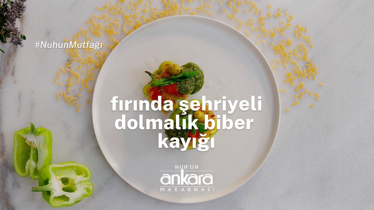 nuhunankara's tweet photo. İddia ediyoruz daha önce dolmalık biberi böyle kullanmamışsındır! 😌 Nuh’un Mutfağı'nın en özgün tariflerinden biri olan Şehriyeli Dolmalık Biber Kayığını henüz denemediysen tarifin detaylarını aşağıdaki  linke tıklayarak öğrenebilirsin. 👇

https://t.co/zGNLtK1CcN https://t.co/ZBJfKUdS8F
