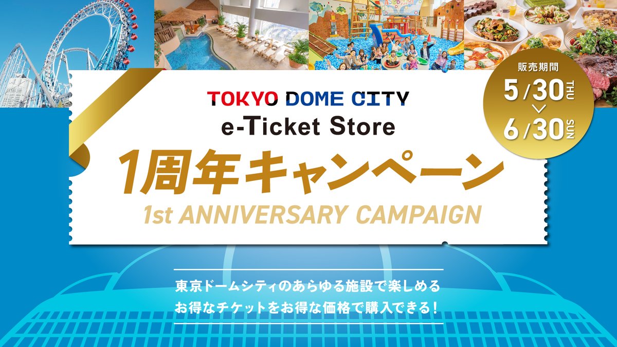 東京ドームシティ⭐️得10チケット⭐️6冊⭐️60ポイント｜遊園地 