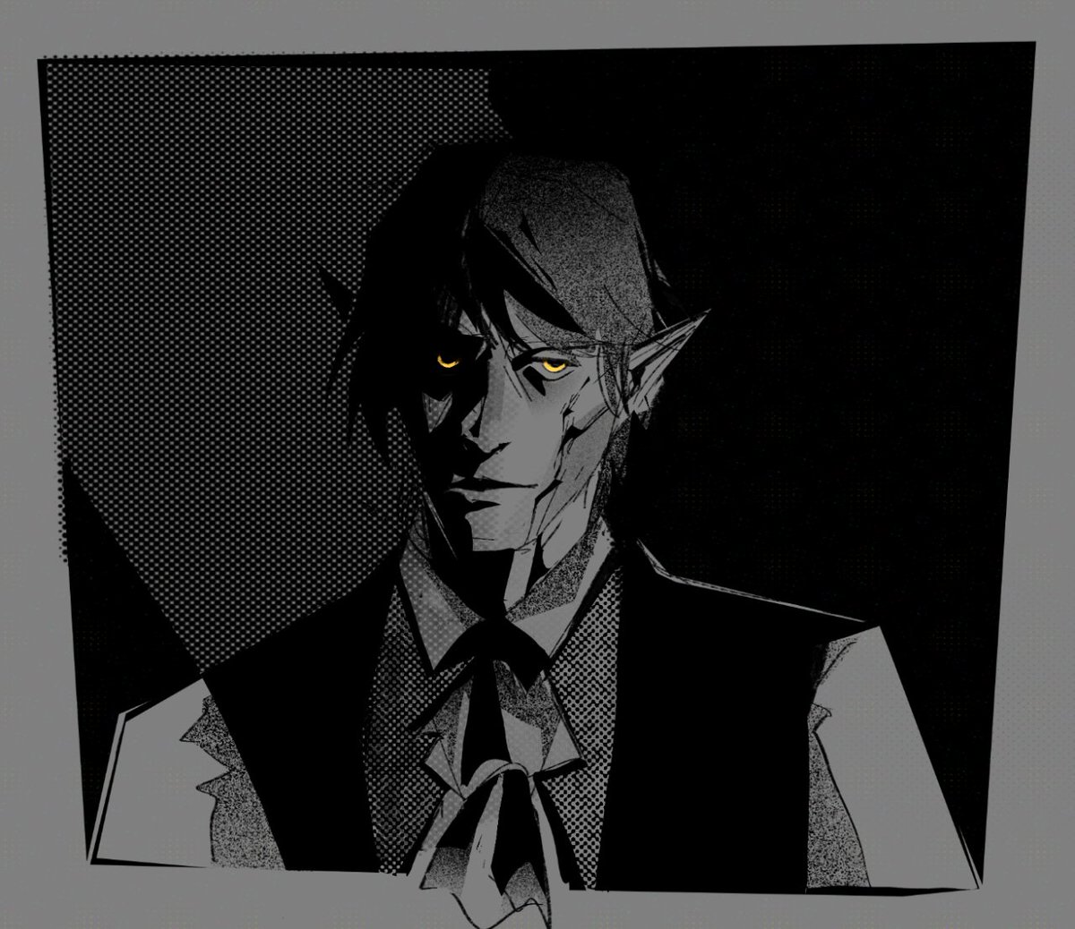 Korvves's tweet photo. Quick black and white sketch of this guy, Goldeneyes #art #artistsontwitter #artwork  #humanartist #illustration #illustrationartists #procreateart #proceateapp #digitalart #digitalpainting #oc #ocart #ocartwork #ocartist  #procreateart #comic #originalcharacter https://t.co/uZUs5Q0Yu9