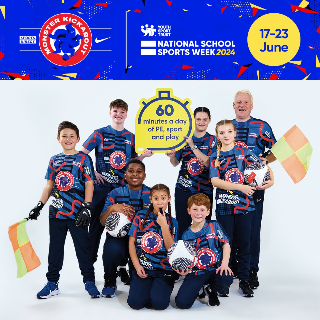 At the Youth Sport Trust, we're passionate about ensuring that teachers and educators have exactly what they need to inspire a love of PE, sport and play! 🙌⚽

So this National School Sports Week, we're making sure you're kitted out with all the good stuff! ❤️

What you need to