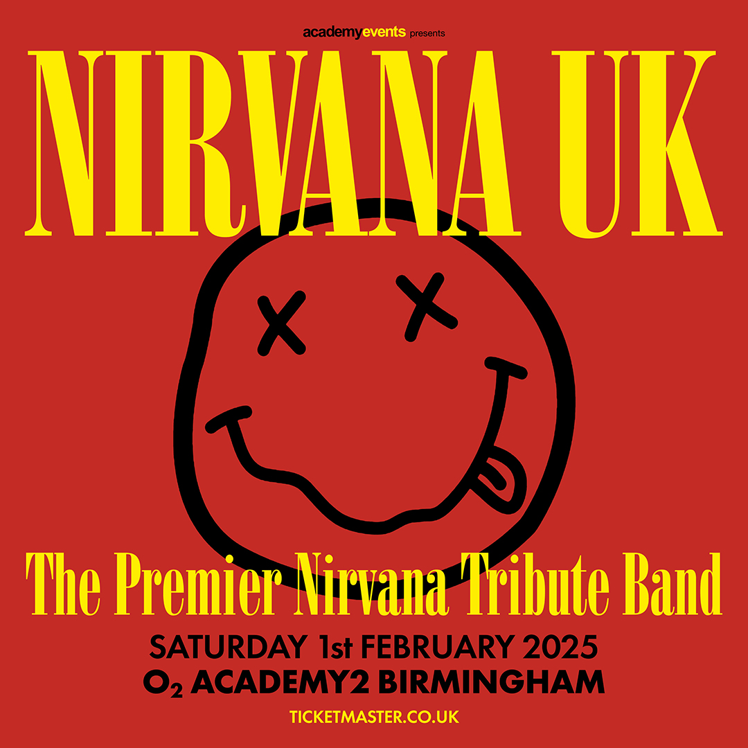 Smells like #NirvanaUK! Back in Brum with all your Nirvana faves - Saturday 01 February. Tickets available - amg-venues.com/qyjS50RXPmi