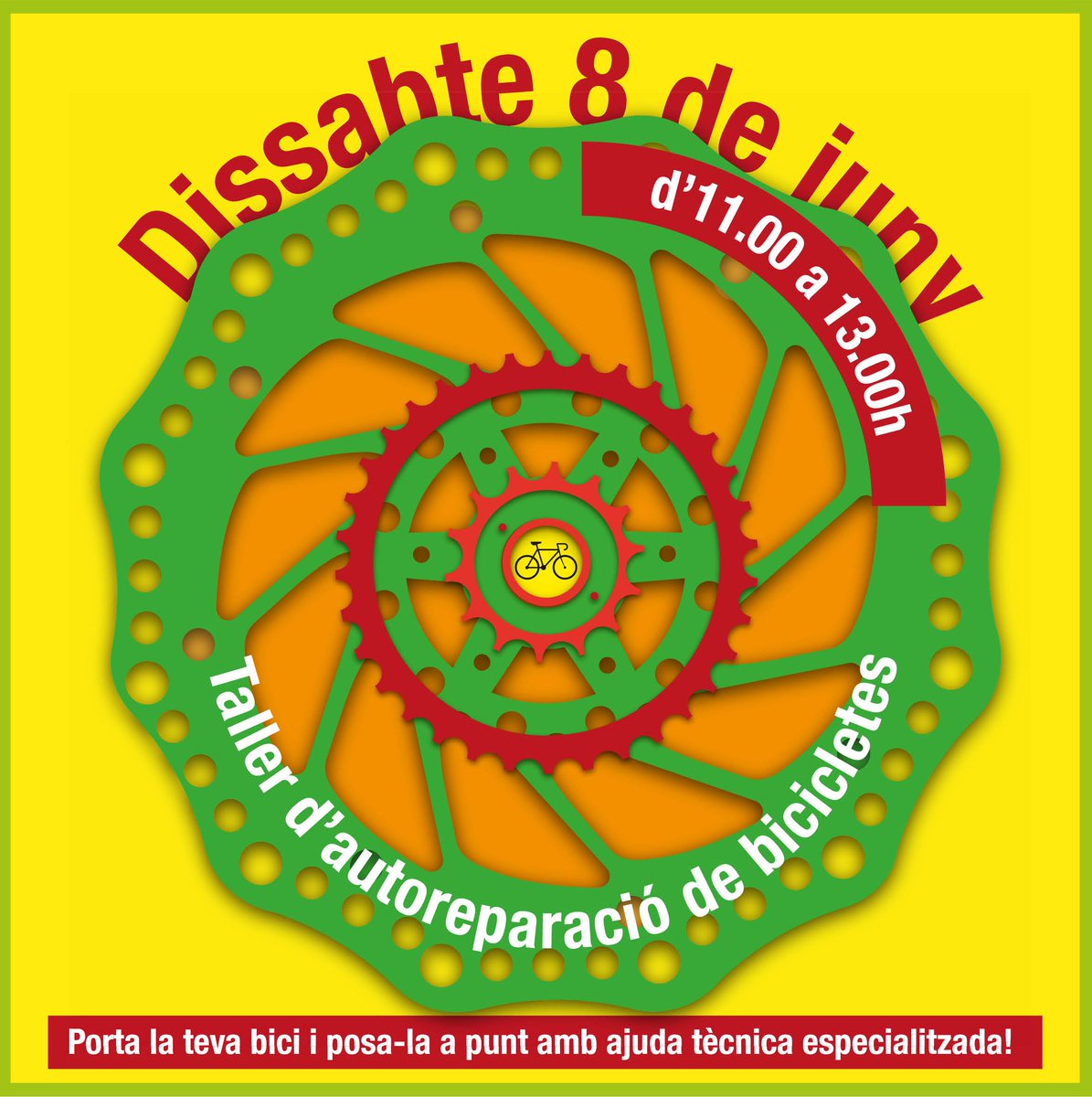CdEinesiFeines's tweet photo. Dissabte 8/6, d011h a 13h, taller d'autoreparació de bicicletes!
Porta la teva i posa-la a punta amb l'ajuda de la @Mechaenciende.
Taller gratuït; inscripcions: https://t.co/eBMpr2B30j.
Us davant del nostre local!
Al #ForatdelaVergonya / #PoudelaFiguera, C/ Jaume Giralt 11. https://t.co/GFMJEzcVwY