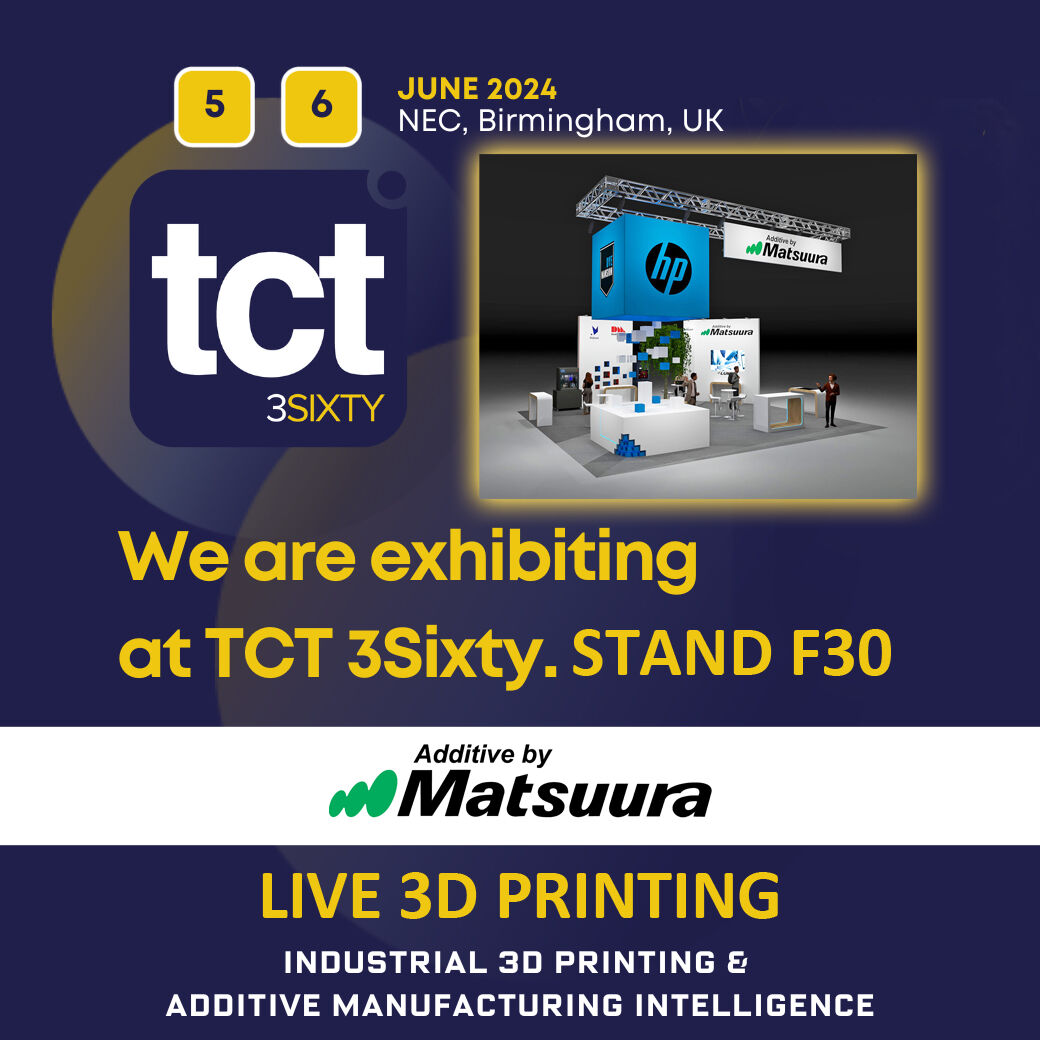 NEXT WEEK! LIVE 3D PRINTING on Additive by Matsuura stand F30 at this years TCT3Sixty exhibition, held at the NEC Birmingham on June 5th & 6th.

STOP PRESS! This will also be the UK exhibition debut for the 𝗥𝗼𝗯𝗼𝘇𝗲 𝗔𝗿𝗴𝗼-𝟱𝟬𝟬 𝟯𝗗 𝗽𝗿𝗶𝗻𝘁𝗲𝗿.

#additivebymatsuura