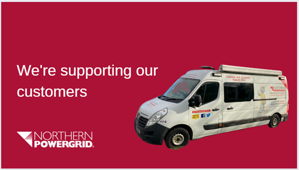 Our Customer Support Vehicle is on site supporting customers affected by the power cut in NE6. 

We are located at the junction of Stratford Road and Bolingbroke Street. 

We’ve got hot drinks and charging facilities.