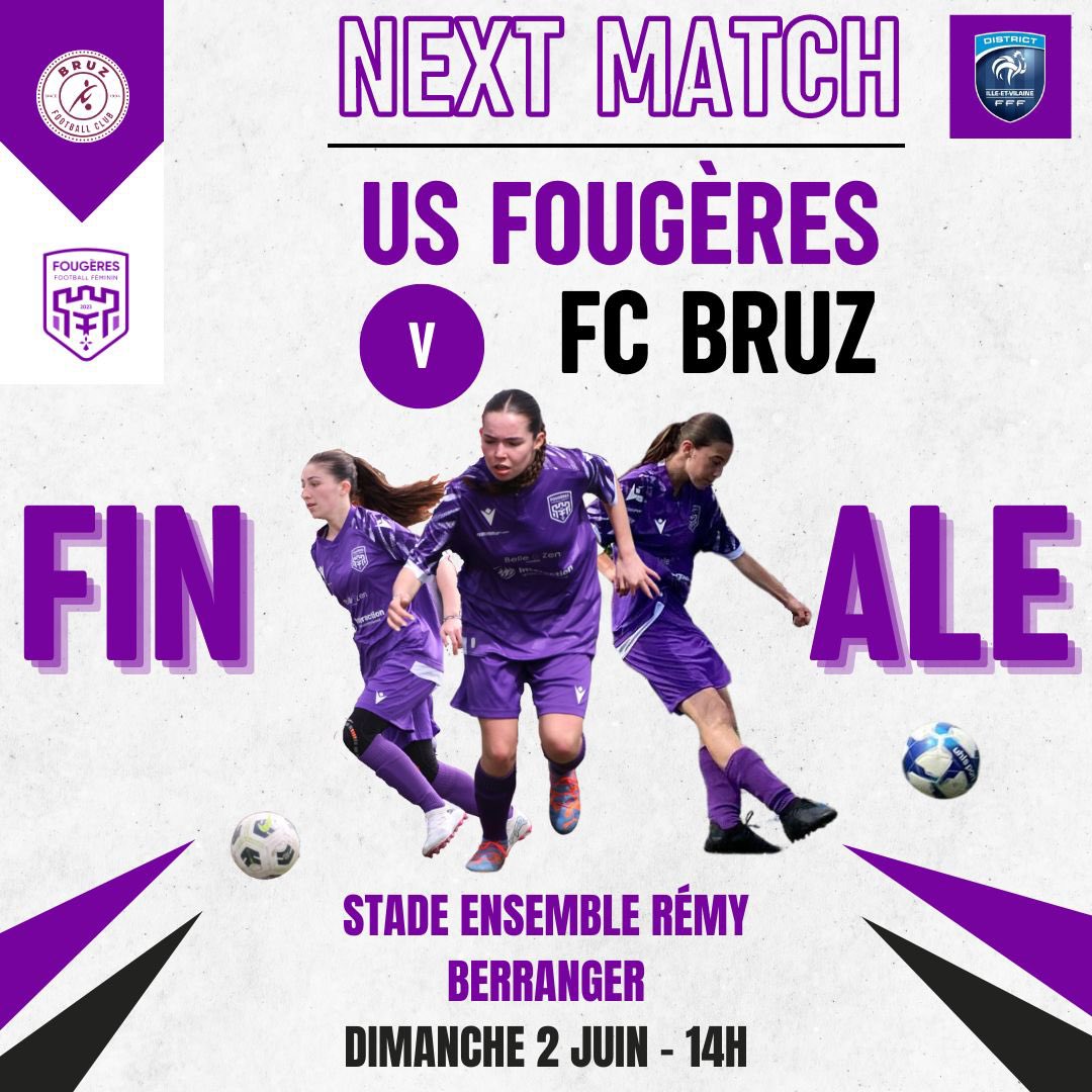 [FÉMININES]

POUR L’HISTOIRE 😍

📍STADE ENSEMBLE RÉMY BERRANGER - CHARTRES DE BRETAGNE
🗓️ DIMANCHE 2 JUIN
⌚️ 14h00
⚔️ <a href="/fcbruz/">FC BRUZ</a> 

#TOUTESENSEMBLES🟣⚪️