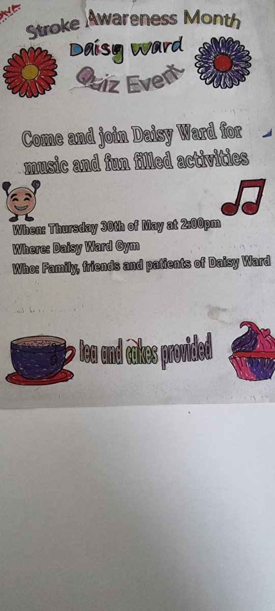 bhr_neurotherap's tweet photo. βOur stroke rehab ward hosted a quiz and music afternoon for patients and their friends and family for Stroke Awareness month.βGreat fun was had by all. ππ@BHRUT_Therapies @BHRUT_NHS @BHR_AHPs https://t.co/stRglf8Soj
