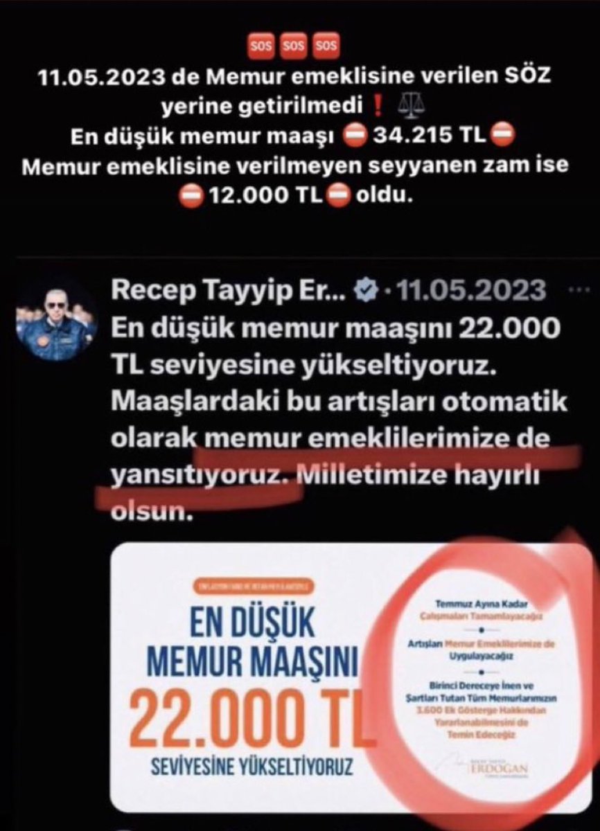 ❗️Seyyanen artışların emekli maaşları arasında yol açtığı adaletsizliğin farkındayız“ dediniz 

❗️Memura verilen vaadi yerine getirdiniz 

 ❗️Memurun maaşını iyileştirdiniz

❗️Memur Emeklisine dokunmadınız 

@RTErdogan
@RTEdijital 
#MemurEmeklesineAdalet