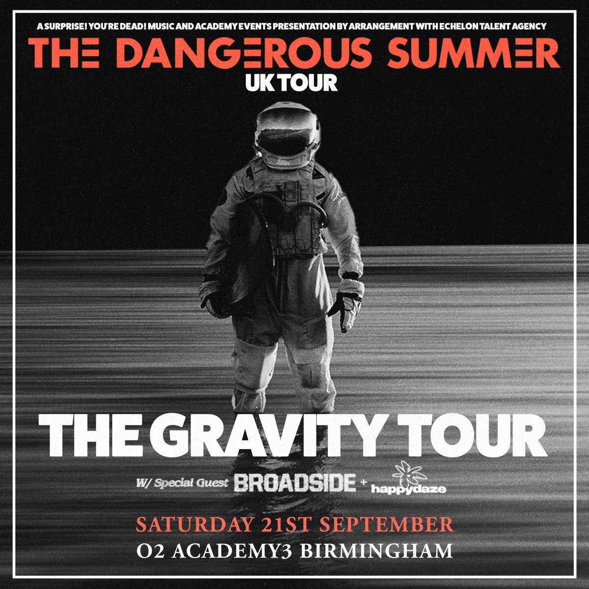 .@DangerousSummer return to the UK in support of their seventh full length LP ‘Gravity’, here on Saturday 21 September. Tickets available - amg-venues.com/xGJJ50RYFM3