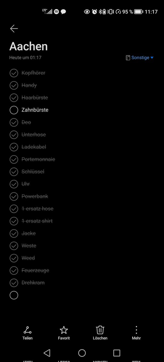 Und vor ner stunde war ich noch stolz auf mich an alles gedacht zu haben, ich trottel 😂