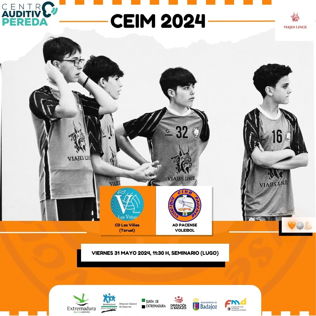 Nuestro equipo juega por los puestos del 13 al 24. Nuevo grupo de formato todos contra todos en el que empezamos con victoria ante la AD CURTIDORA de Asturias. A las 19:00 nos enfrentamos a Las Viñas ARAGÓN 
Ánimos, chicos! 🧡🏐💪🏼<a href="/ViajesLince/">VIAJES LINCE</a> <a href="/PeredaCentro/">Centro Auditivo Pereda</a> <a href="/FJyD/">Fundación Jóvenes y Deporte 🅵🅹🆈🅳 💚🤍🖤</a> <a href="/jovendeportEXT/">Jóvenes y Deportes Extremadura</a>